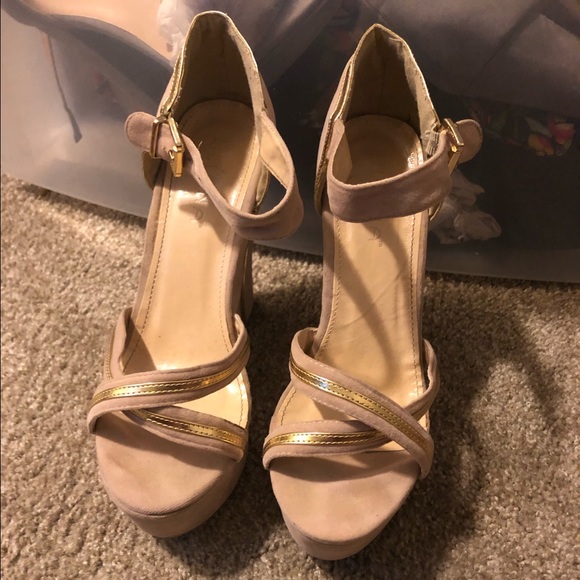 Nude Wedges, Size 10 from Charlotte Russe - Picture 2 of 4